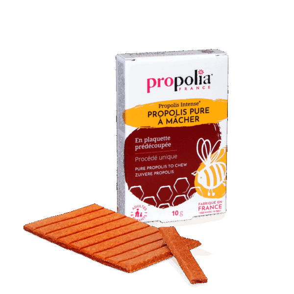PM10_compo Chewable pure propolis in precut blister packs