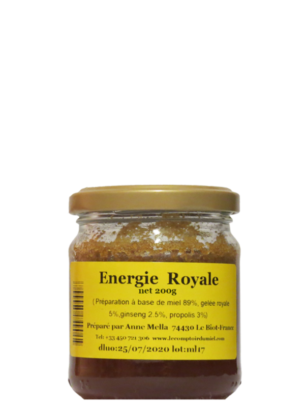 energie-royale200 Royal energy with honey, propolis, royal jelly and ginseng 200g