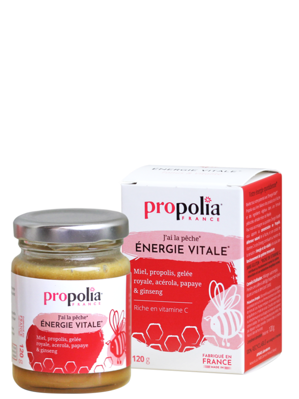 energie-vitale-propolia Propolia Vital Energy: Honey, propolis, royal jelly, acerola, papaya, ginseng 120g
