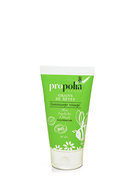 Propolis, corn, propolis and apricot facial scrub