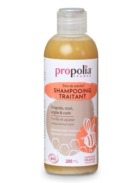 Treatment shampoo, propolis, honey, clay and cade