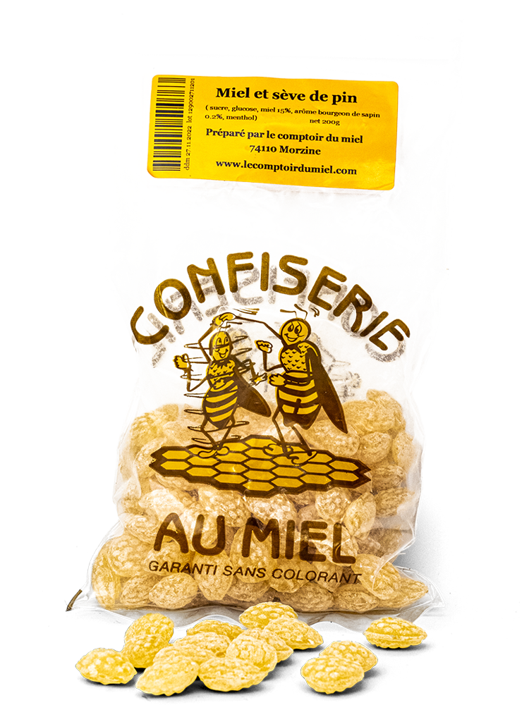 bonbon-seve-de-pin Honey and pine sap candies
