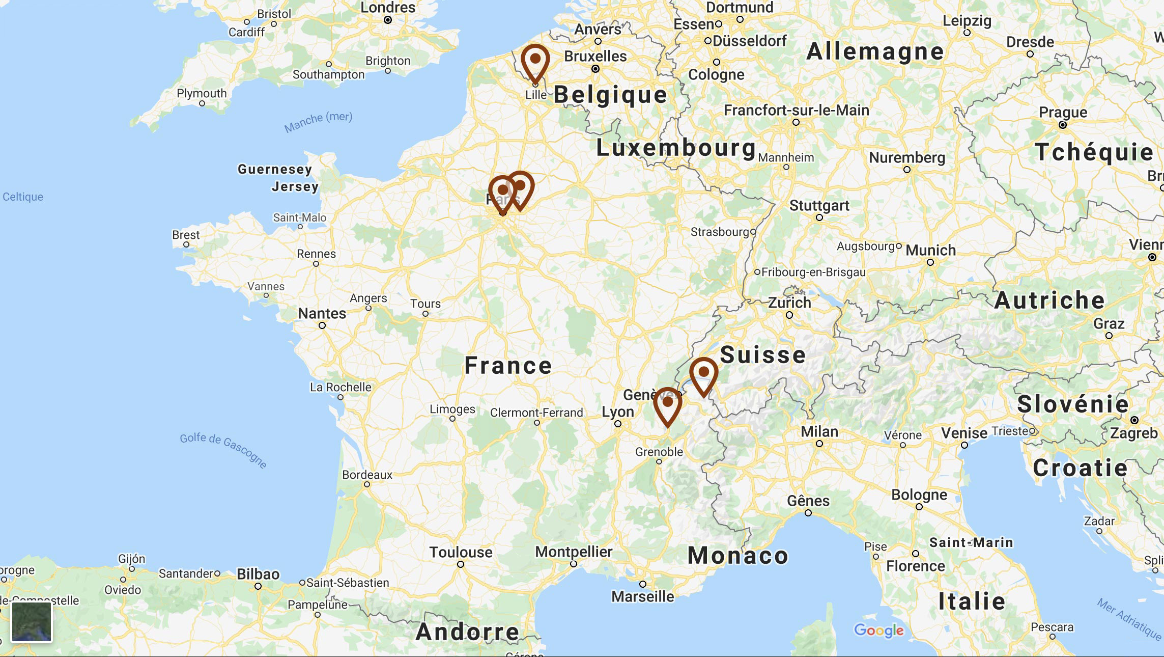 carte boutiques le Comptoir du Miel - smartPhone