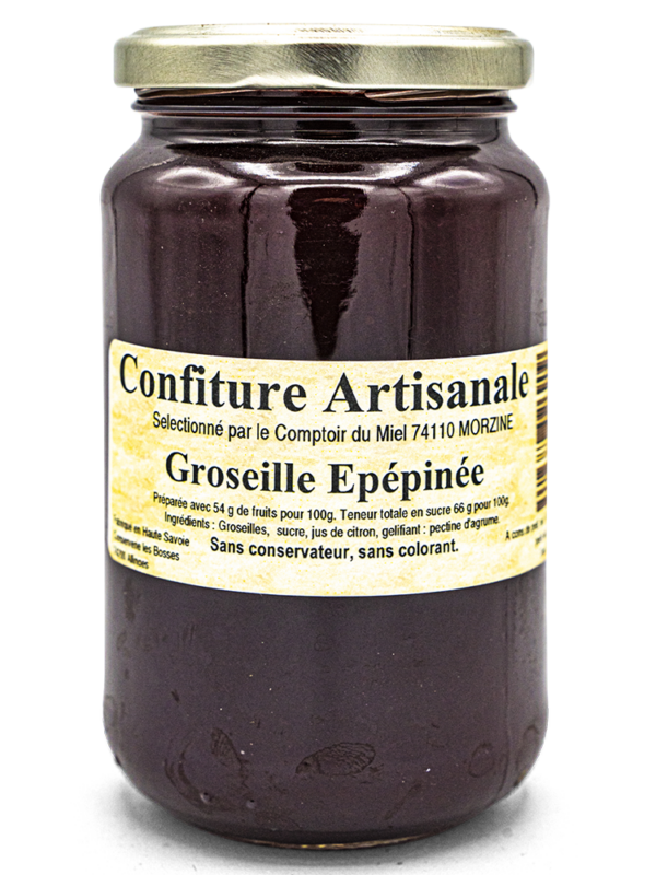 Confiture artisanale de Groseille épépinée pot de 430g
