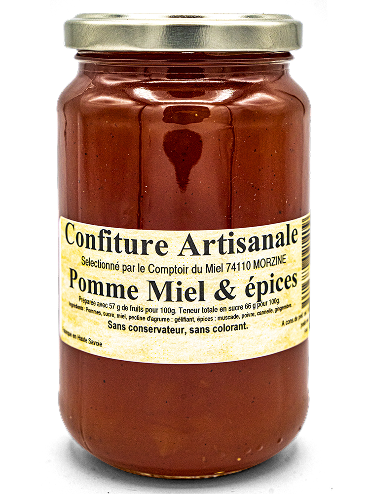 jam-apple-honey-spices Artisanal apple, honey and spice jam 430g jar