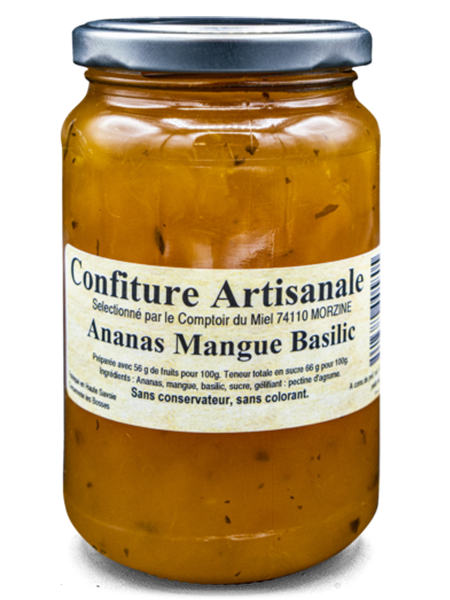 pineapple-mango-basil jam Handcrafted Pineapple Mango Basil Jam