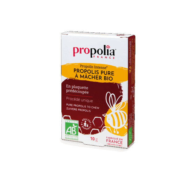 PM10BIO_SMALL Chewable pure ORGANIC propolis in precut blister packs