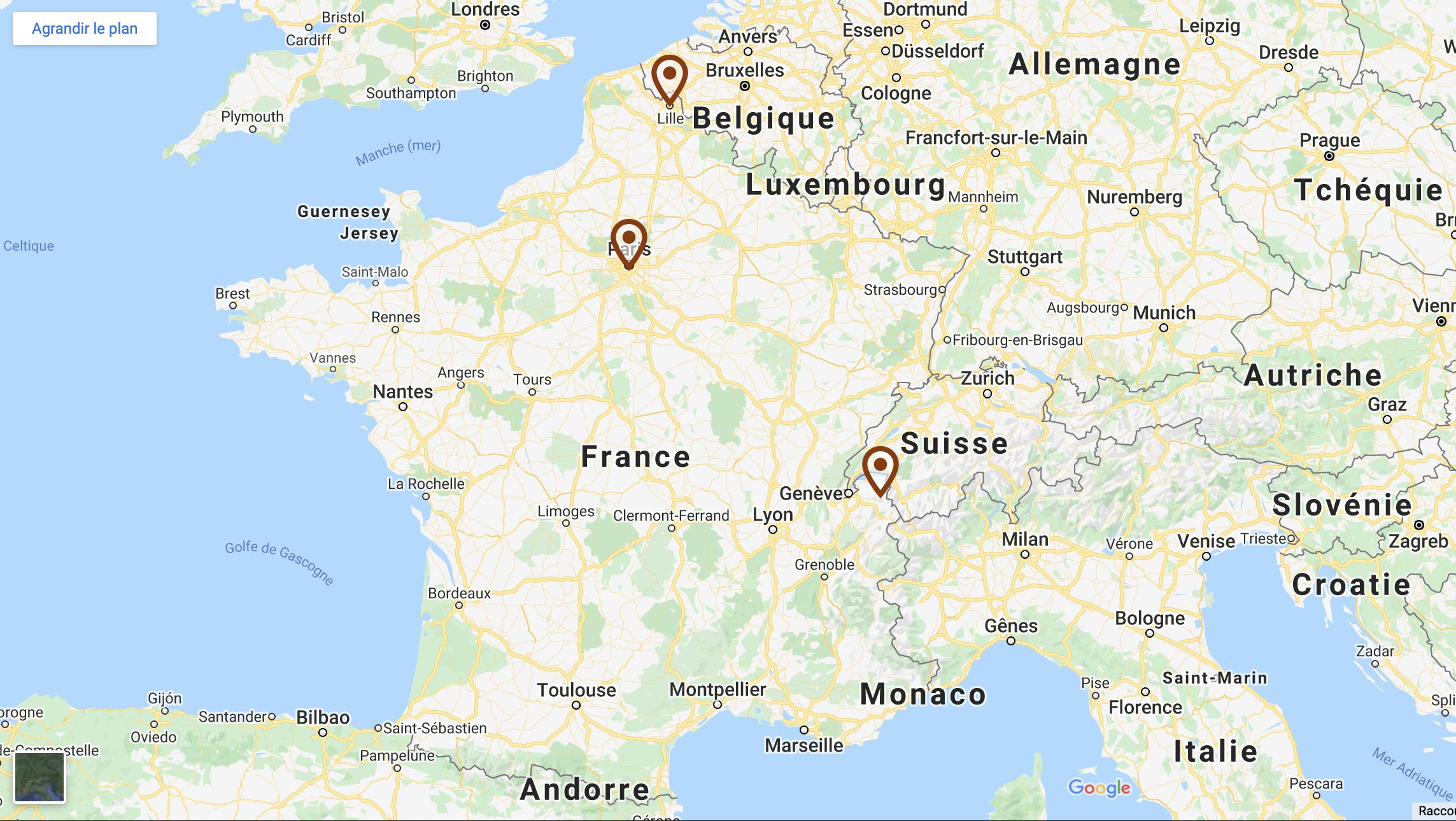 carte boutiques le Comptoir du Miel - smartPhone