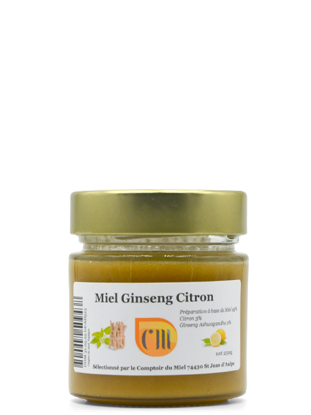 miel-gingseng-citron-250g Miel et Ginseng Ashwagandha