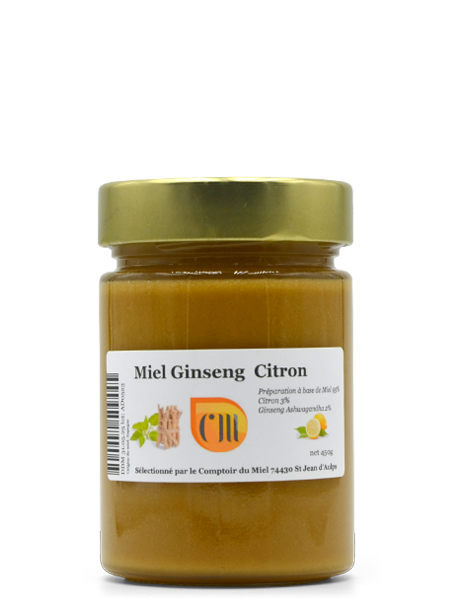 miel-gingseng-citron-450g Miel et Ginseng Ashwagandha